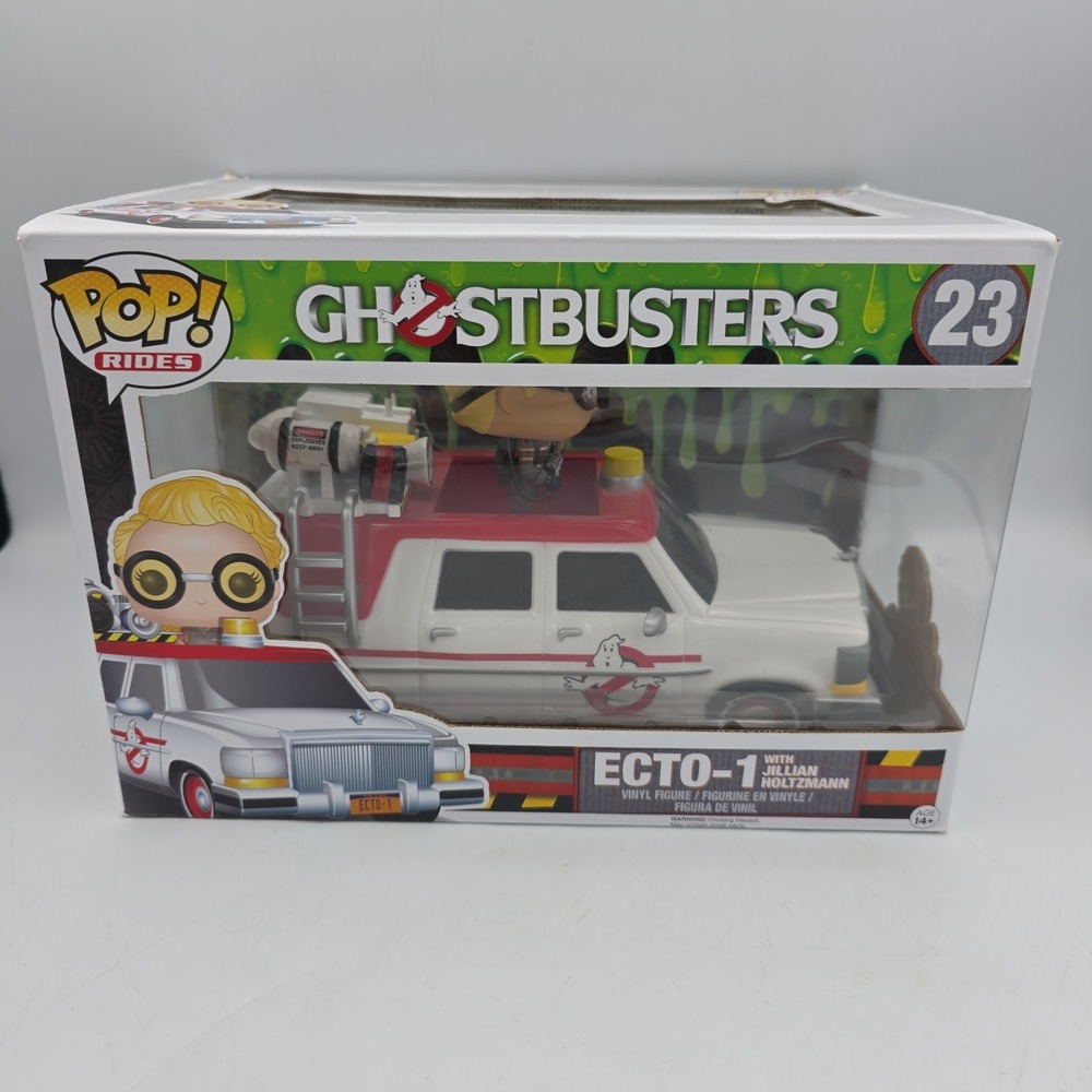Funko Pop Rides Movies Ghostbusters ECTO-1 w/Jillian Holtzmann 23 Vinyl Figure - Picture 7 of 8